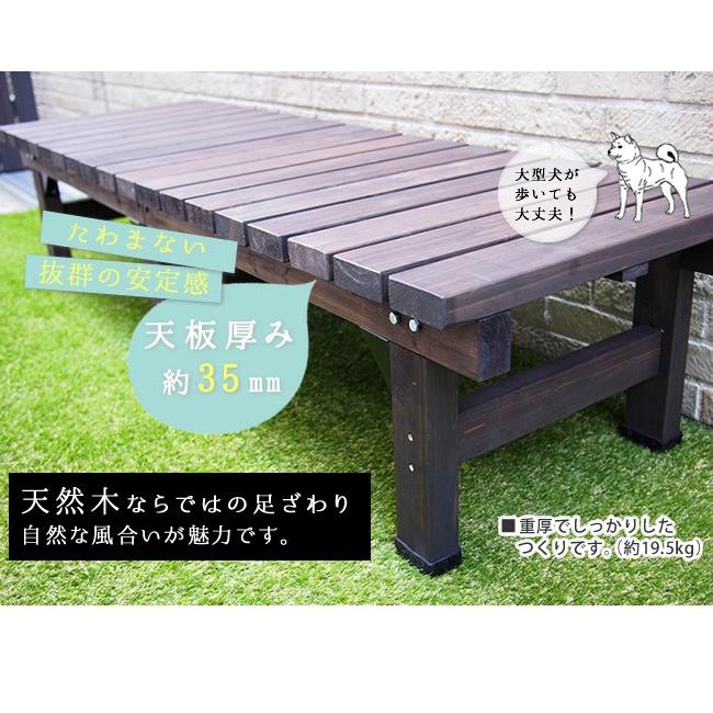 デッキ縁台180 58 縁台 ウッドデッキ デッキ縁台 縁側 ガーデンベンチ