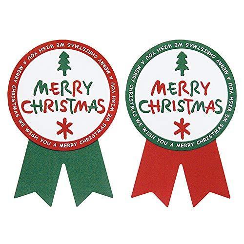 ギフトシール クリスマス リボン型 シンプル 2色アソート (100枚) XR-1S :RSA01LXQQJSK:rosea - 通販 -  Yahoo!ショッピング