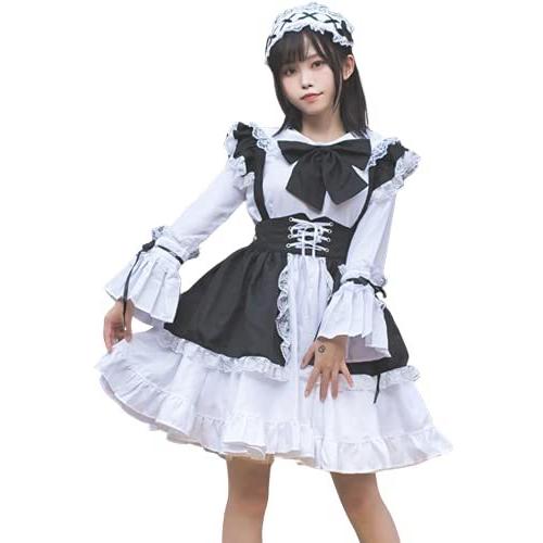 レディレイジー Lady Lazy ロリータ メイド コスプレ 長袖 ワンピース 黒 ゴスロリ スカート ロリ フリル 衣装 撮影 甘ロリ 姫 ア メイド服 Thebestboatbrands Force5 Dev