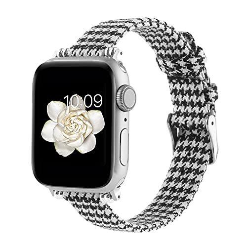 ファッション アップルウォッチバンド Apple Watch バンド キャンバス素材 千鳥格子の模様 キャンバス時計バンド ウォッチベルト 交換ベルト Rsa098qdktp4 Rosea 通販 Yahoo ショッピング