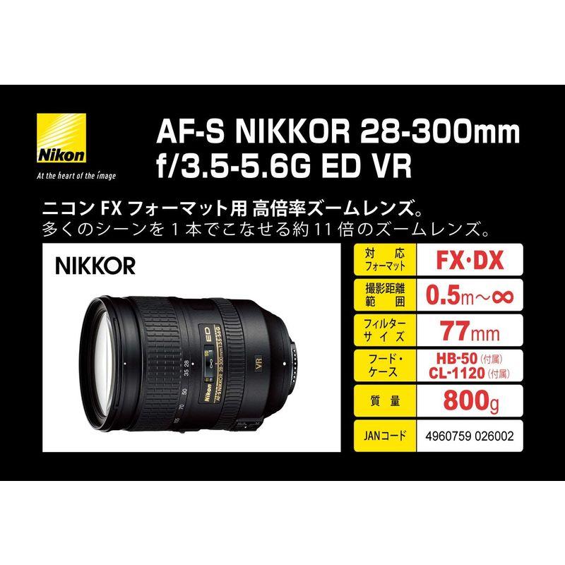匿名配送 Nikon 高倍率ズームレンズ AF-S NIKKOR 28-300mm f/3.5-5.6G ED VR フルサイズ対応 【ZY1539984929】(56202円)