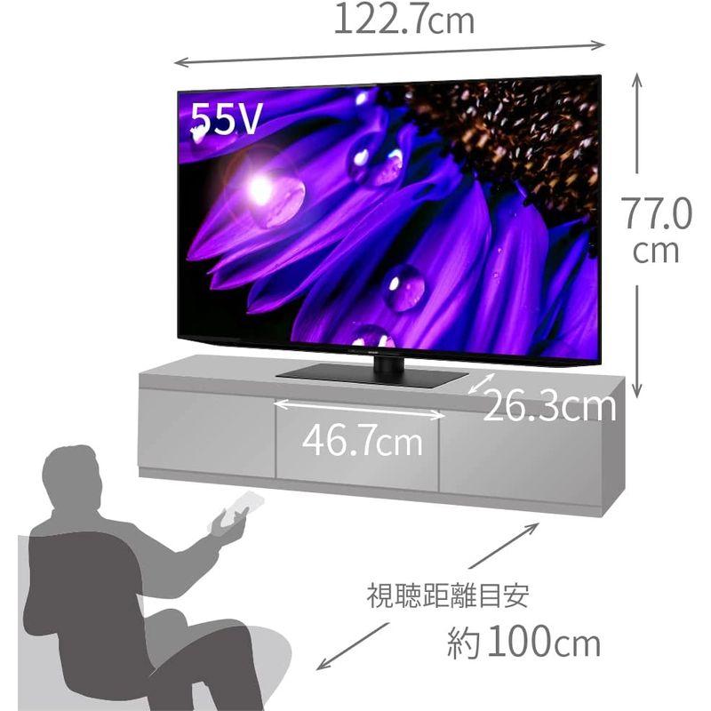 【即購入⭕️】 シャープ 55V型 有機EL テレビ AQUOS OLED 4T-C55EQ1 4K チューナー内蔵 Google TV (2022年モデル 【PE2289424061】(83554円)