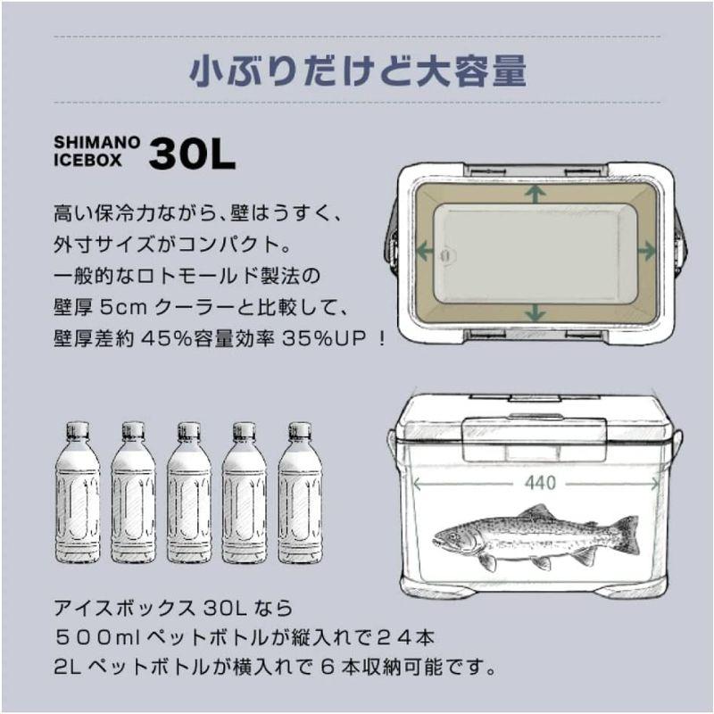 Y's Selectシマノ クーラーボックス チャコール ICEBOX チャコール 30L