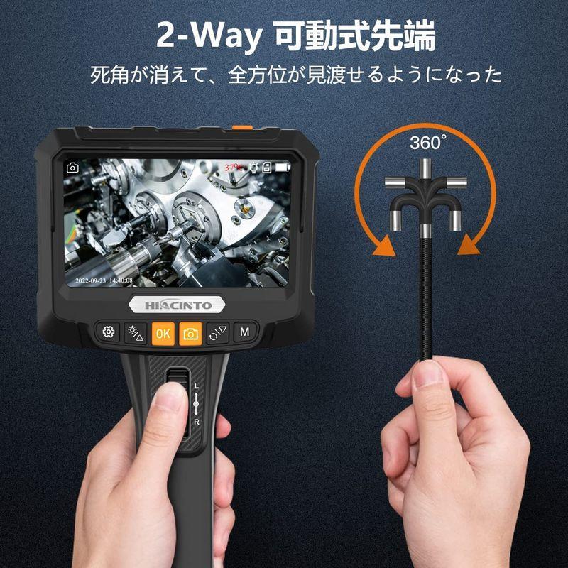 Hiacinto ファイバースコープ デジタル内視鏡 先端可動 スコープカメラ 8.5mm直径工業用内視鏡 5.0インチIPSスクリーン付き ファイバースコープ デジタル内視鏡 先端可動 スコープカメラ 5mm直径工業用内視鏡 0インチIPSスクリーン付き