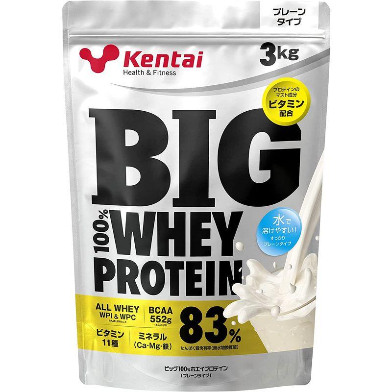 Kentai BIG 100%ホエイプロテイン プレーンタイプ 3kg プレーンタイプ 3kg BIG 100%ホエイプロテイン