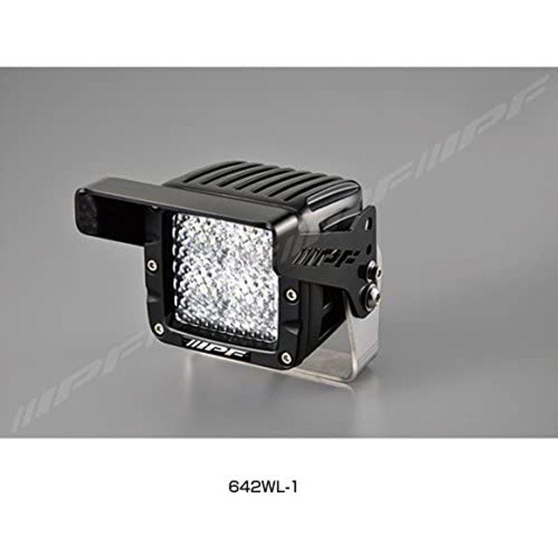 IPF フォグランプ 作業灯 ワークライト LED 2インチ 角形 12V 白色光 6000K 642WL-1 ブラック - 3
