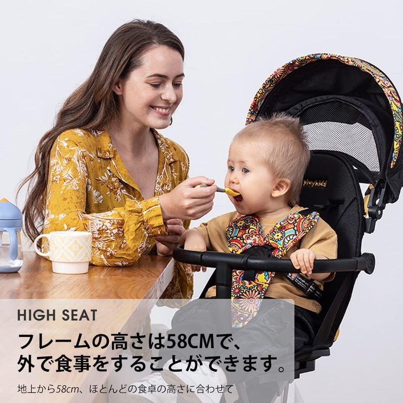 Feemom 両対面式ベビーカー b型 バギー 360°回転超軽量 コンパクト ベビーカー 折り畳み ハイシート折りたたみ ハイチェア 5点 両対面式ベビーカー b型 バギー コンパクト ベビーカー 折り畳み ハイシート折りたたみ ハイチェア 5点