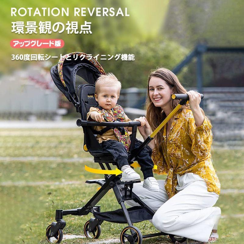 Feemom 両対面式ベビーカー b型 バギー 360°回転超軽量 コンパクト ベビーカー 折り畳み ハイシート折りたたみ ハイチェア 5点 両対面式ベビーカー b型 バギー コンパクト ベビーカー 折り畳み ハイシート折りたたみ ハイチェア 5点