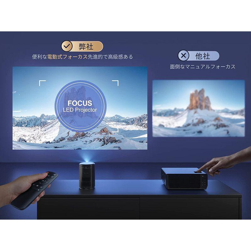 公式プロジェクター小型 家庭用projector Bluetooth双方向 電動