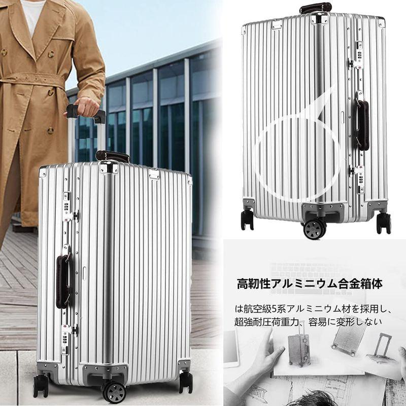 lanbao スーツケース オールアルミ合金 キャリーケース 機内持ち込み 大容量 アルミ合金ボディ TSAロック 静音ダブルキャスター 軽 TSAロック スーツケース オールアルミ合金 キャリーケース 機内持ち込み 大容量 アルミ合金ボディ 静音ダブルキャスター 軽 サイズ