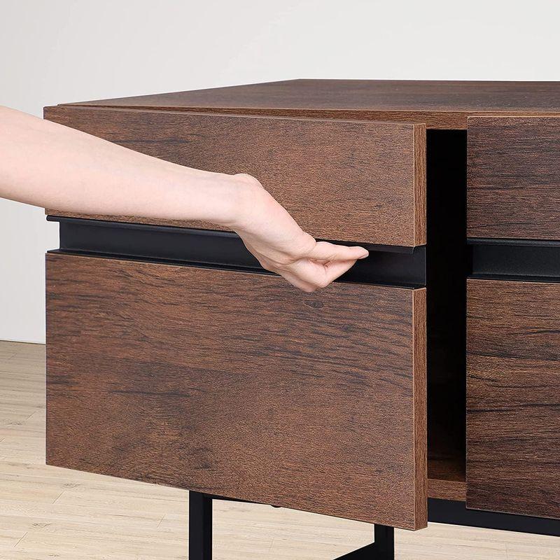 WAMPAT テレビ台 テレビボード 扉収納 可動式棚付き ローボード 32~75型対応 木製 スチール おしゃれ 幅180cm テレビ台 テレビボード 扉収納 可動式棚付き ローボード 75型対応 木製 スチール おしゃれ 幅180cm