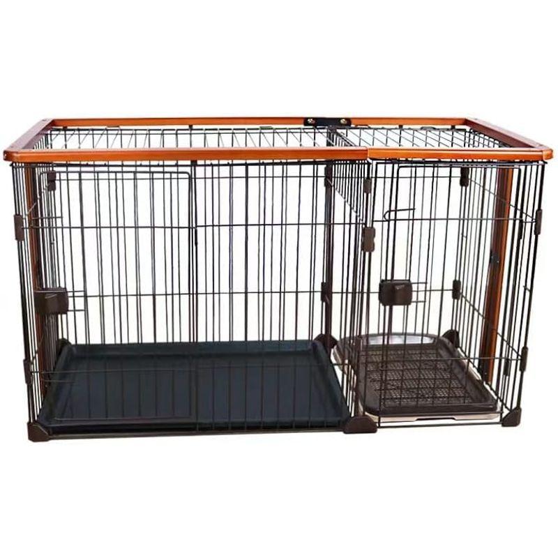 N&S 犬 ゲージ ペットサークル ケージ サークル 屋根面付き 犬トイレ付き しつけできる ツードア ツールーム 犬向けケージ 室内ケージ 犬 ゲージ ペットサークル ケージ サークル 屋根面付き 犬トイレ付き しつけできる ツードア ツールーム 犬向けケージ 室内ケージ