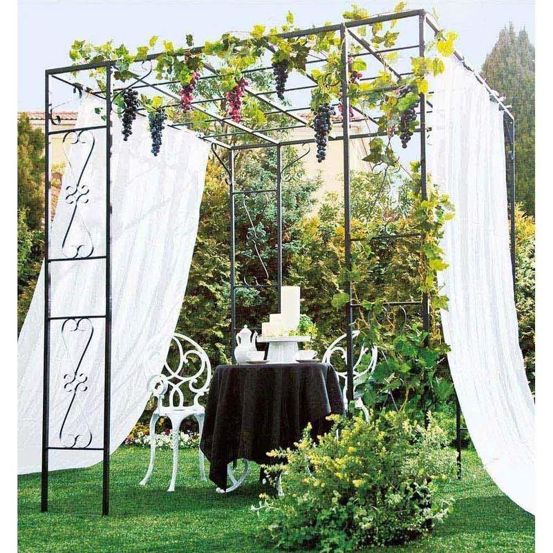 鉄製パーゴラ アイアン バラアーチ 果樹・くだもの棚 幅180奥行180高さ216cm PK-01 アイアン バラアーチ 果樹 くだもの棚 幅180奥行180高さ216cm PK 　