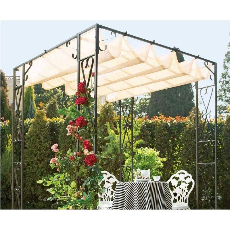 鉄製パーゴラ アイアン バラアーチ 果樹・くだもの棚 幅180奥行180高さ216cm PK-01 アイアン バラアーチ 果樹 くだもの棚 幅180奥行180高さ216cm PK 　