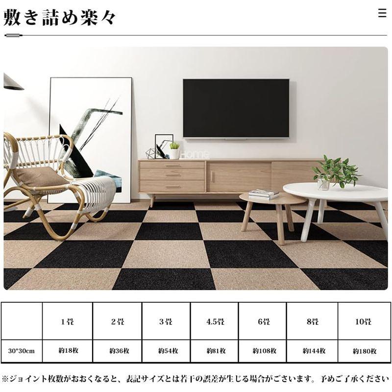 犬用 タイルマット ジョイントマット 30x30 80枚組 タイルカーペット 防音 厚手 黒 吸着マット 洗える フローリングマット 滑り止 タイルマット ジョイントマット 30x30 80枚組 タイルカーペット 防音 厚手 黒 吸着マット 洗える フローリングマット 滑り止 　
