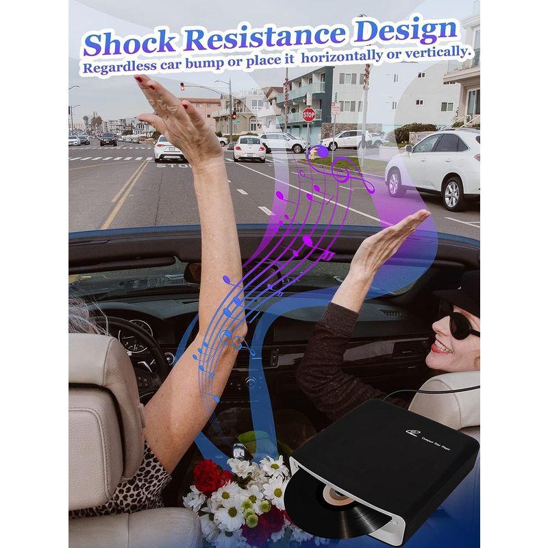 LEHWEY 外付けユニバーサルCDプレーヤー 車用ポータブルCDプレーヤー 予備のUSB延長ケーブル付き 車のUSBポート/ノートパソコン 外付けユニバーサルCDプレーヤー 車用ポータブルCDプレーヤー 予備のUSB延長ケーブル付き 車のUSBポート/ノートパソコン