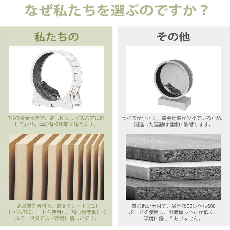 Naviconvex キャットホイール 猫 回し車 室内飼い猫の運動不足解消のために 猫 ホイール 猫 ルームランナー 猫のエクササイズホイ 猫 キャットホイール 回し車 室内飼い猫の運動不足解消のために ホイール ルームランナー 猫のエクササイズホイ