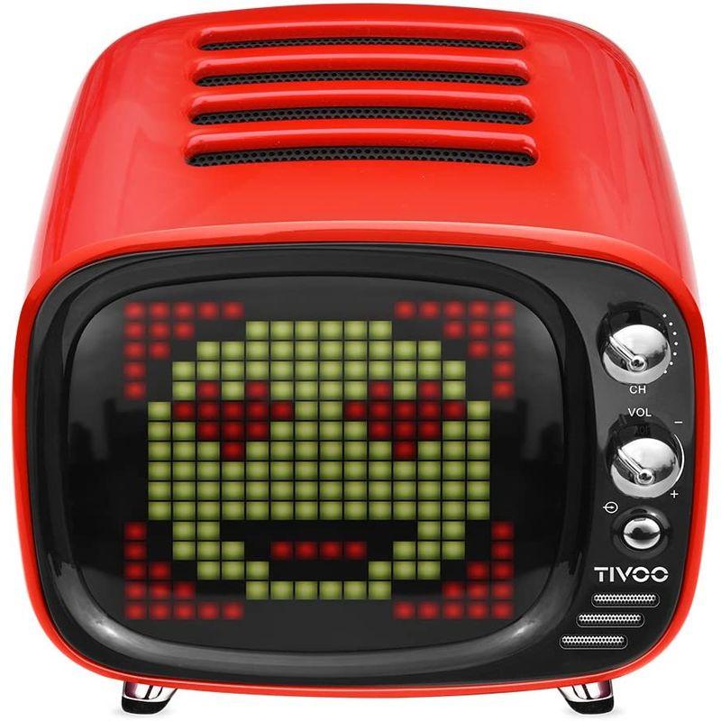高価値Divoom TIVOO レトロTV型モニター搭載 Bluetoothスピーカー