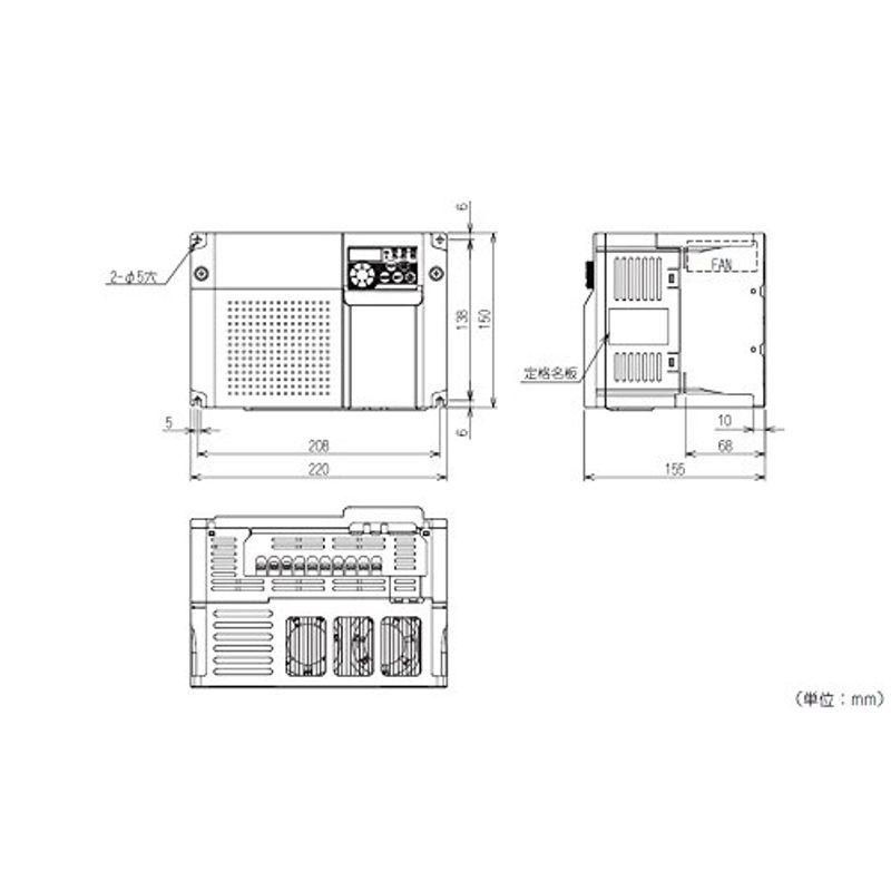 三菱電機　簡単小型インバータ　FR-D720-5.5K