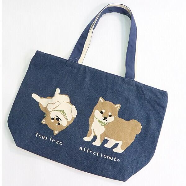 ファスナー付き トートバッグ 横型 子犬 柴犬 キャラクター まめしば ブルー N0 手提げ サブバック お買い物 お稽古バッグ として ギフトにおすすめ 012 Ys Shopping レディース ヤマザキ 通販 Yahoo ショッピング
