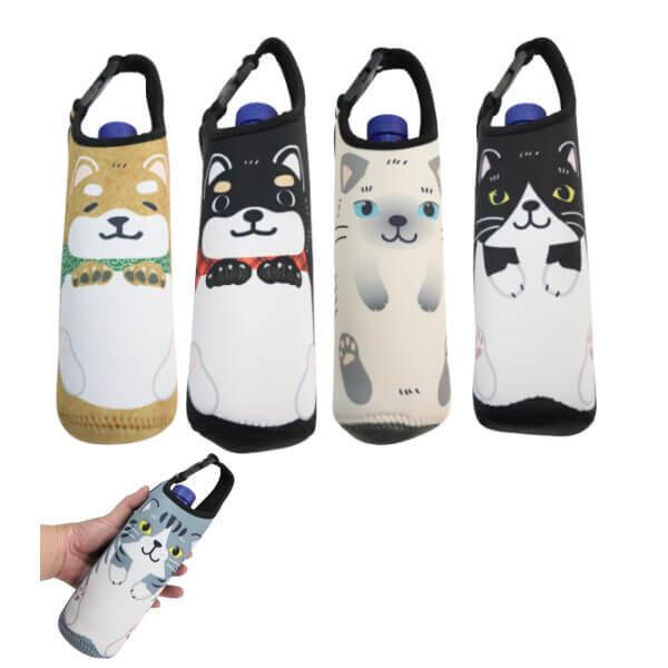 ペットボトルホルダー 柴犬 ワンちゃん ネコちゃん 可愛いイラスト