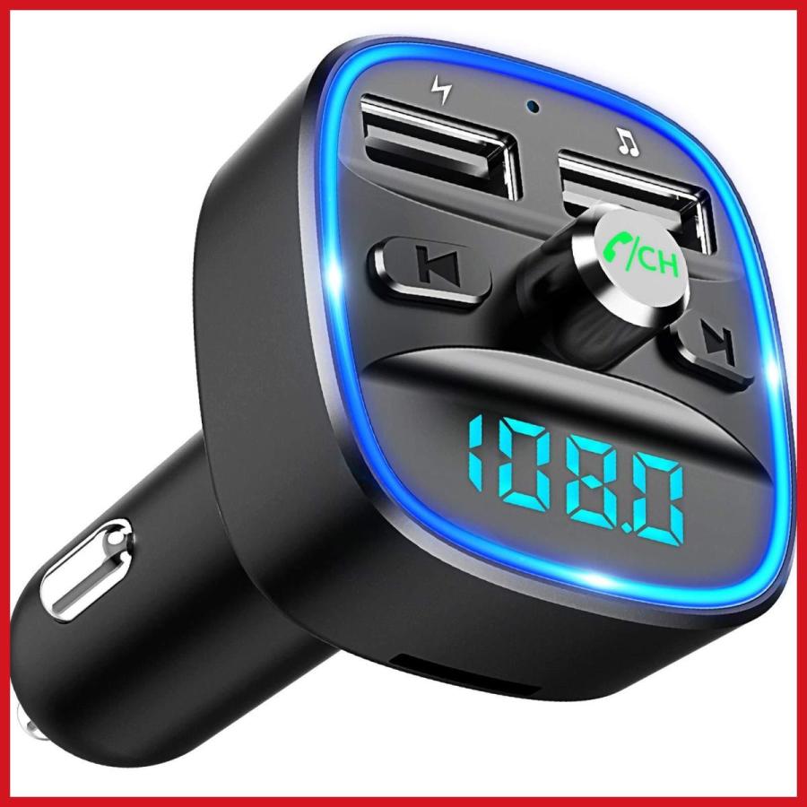Cocoda Fmトランスミッター Bluetooth 音楽再生 車 充電器 Usb ハンズフリー Iphone 62 以上節約 スマホ シガーソケット レシーバー