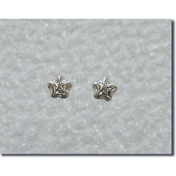 K14WG スターピアス（4mm 立体的）□□送料無料 : 竹市時計店 - 通販 