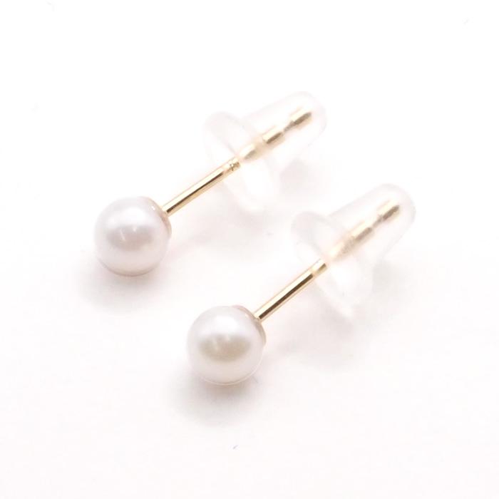 18K パール ピアス (あこや真珠 3.5mm) ベビーパール K18 18金 18K パール ピアス (あこや真珠 3.5mm) ベビーパール K18 18金