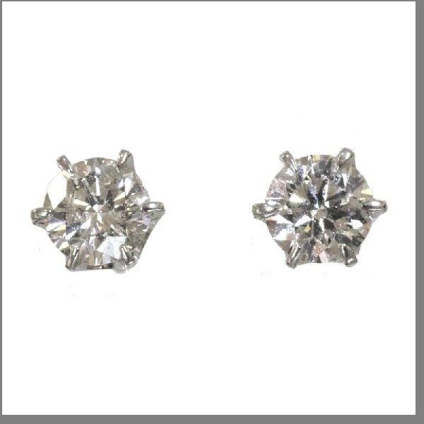 完動品 Pt900 大粒ダイヤピアス（良質0.6ct）送料無料 【PET1367730918】(49920円)