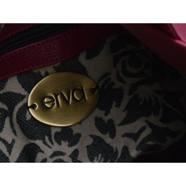 erva エルバ H.P.FRANCE がま口 レザートートバッグ レッド