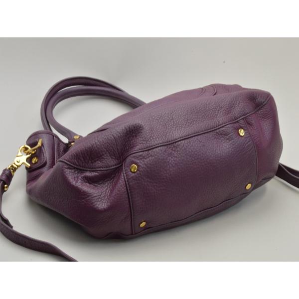 【美品】トリーバーチ 2way レザー ショルダーバッグ クラッチ 紫 TORY BURCH トリーバーチ バッグ 2WAY ショルダー レザー