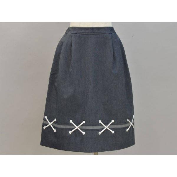 ルネ Rene 6624120 デニム スカート 34サイズ ネイビー レディース F  