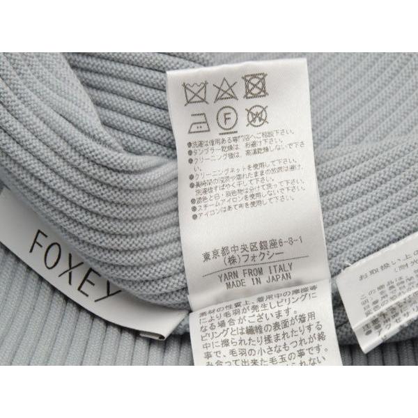 フォクシー FOXEY ノースリーブニットトップス/チュニック アネモネ 40サイズ ライトブルー レディース F-L6009 FOXEY（フォクシー） ノースリーブニットトップス/チュニック アネモネ