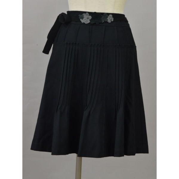 SONIA RYKIEL ソニアリキエル フラワーモチーフベルト スカート 36 