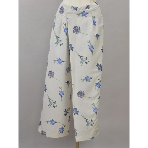 ウジョー Ujoh 花柄 パンツ グレーベージュ 2サイズ レディース  