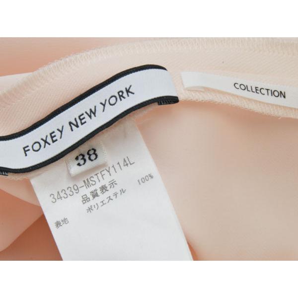 極美品 FOXEY NEW YORK フリルチュニック シャツ ピンク 38