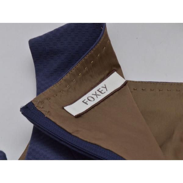 FOXEY フォクシー ノースリーブワンピースドレス 裏地裾レース  