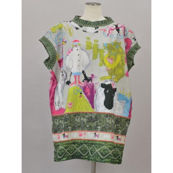 OLLEBOREBLA アルベロベロニットワンピースぶたさんマルチカラー