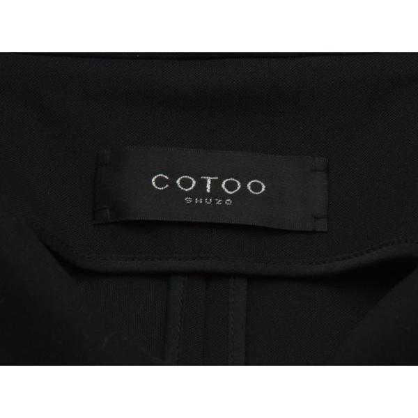 コトゥー COTOO SHUZO ワンピースコート 刺繍 38サイズ ブラック コトゥー COTOO SHUZO ワンピースコート 刺繍 38サイズ ブラック
