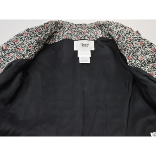 Rene ルネ TISSUE ツイード ジャケット 36サイズ ブラック Rene ルネ TISSUE ツイード ジャケット 36サイズ ブラック