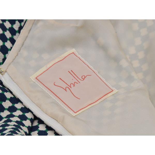 シビラ モノトーン 幾何学 ワンピース 幾何学モノトーンロングワンピース(KY-5156)