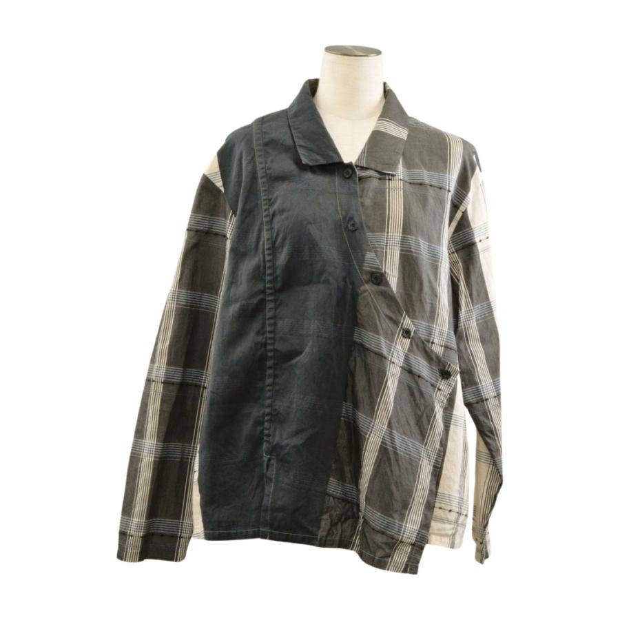 ジウ 慈雨 JIU センソユニコ Sensounico シャツ 長袖 変形 チェック