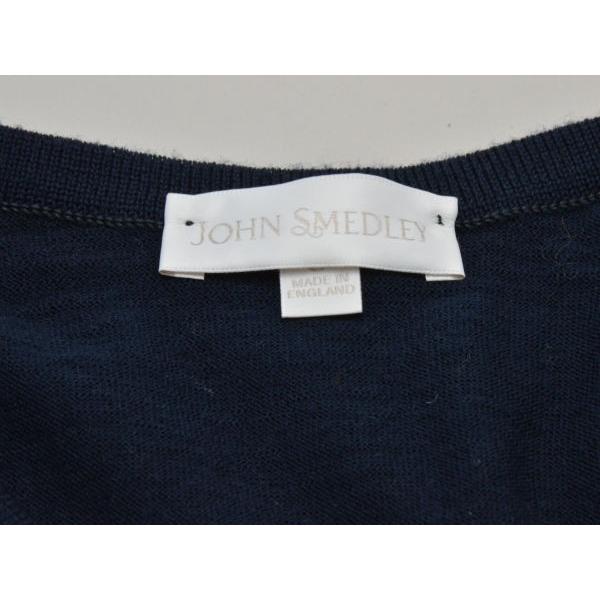 ジョンスメドレー JOHN SMEDLEY アーガイル 長袖 ニットカーディガン S  