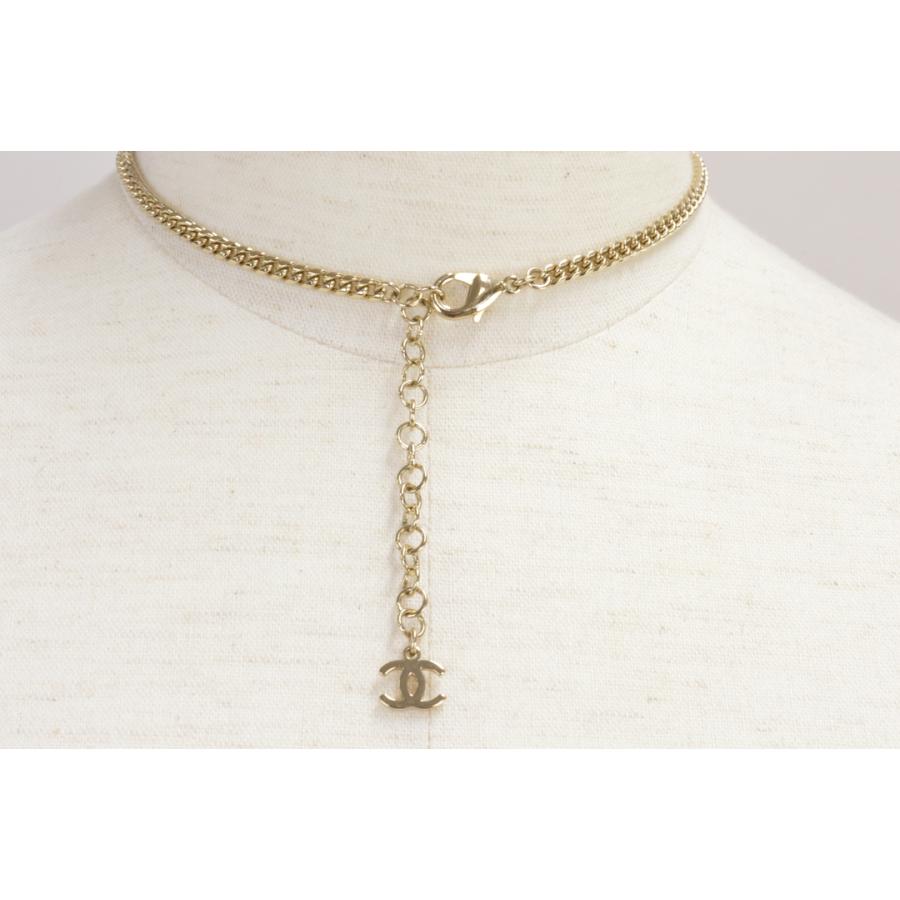 美品 CHANEL シャネル ネックレス ゴールド ラインストーン クローバー CHANEL シャネル Chanel ココマーク C23S ネックレス クローバー
