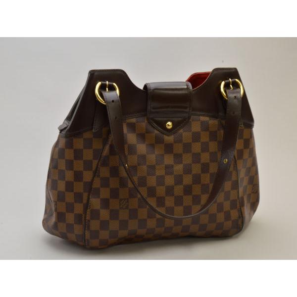 LOUIS VUITTON◇システィナPM_ダミエ・エベヌ_BRW/PVC/ブラウン LOUIS VUITTON◇システィナPM_ダミエ・エベヌ_BRW/PVC/ブラウン