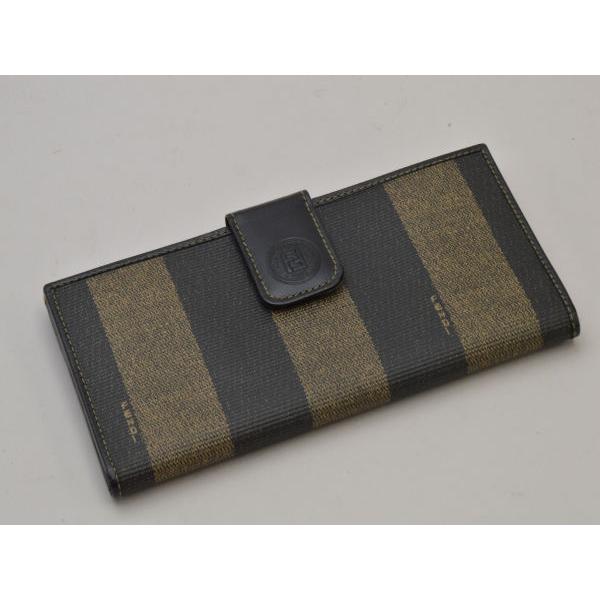 FENDI フェンディ ペカン 長財布/ロングウォレット レザー ブラック  