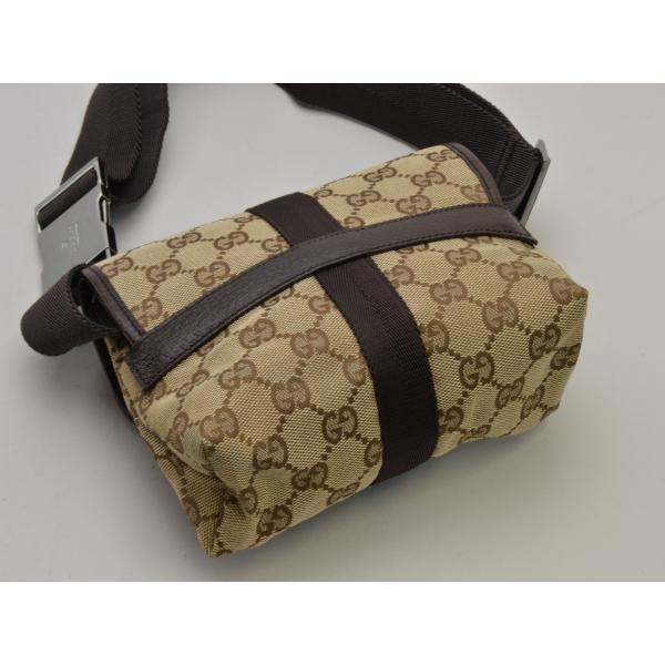 グッチ GUCCI 131236 ウエストバッグ/ショルダー GGキャンバス ベージュ シルバー金具 レディース su_p e_u F-YA580｜ys-trivandrumshop｜02