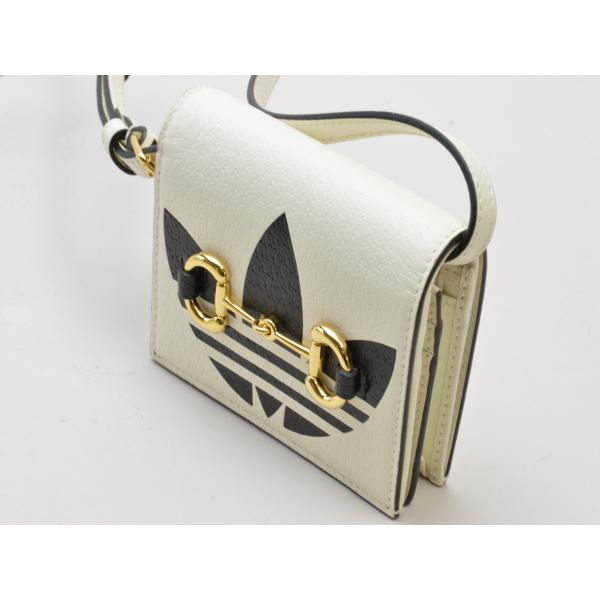 GUCCI グッチ GUCCI×adidas ホースビット レザー コンパクトウォレット 