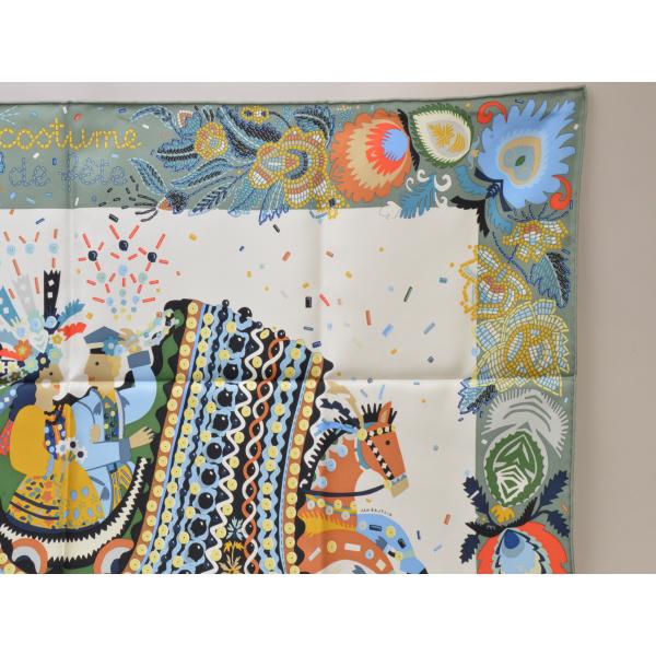HERMES エルメス カレ90 COSUTUME DE FETE スカーフ シルク 衣装 HERMES エルメス カレ90 COSUTUME DE FETE スカーフ シルク 衣装