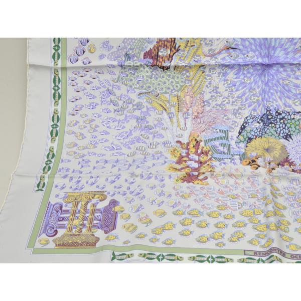 HERMES カレ90 大西洋の出会い　RENCONTRE OCEANE エルメス カレ90 RENCONTRE OCEANE 大西洋の出会い スカーフ